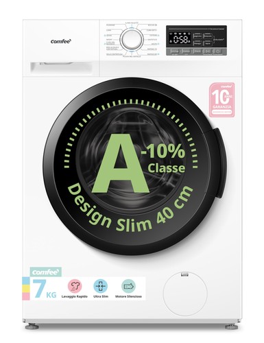 Comfee lavatrice ultra - slim, 7